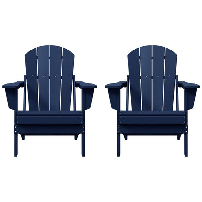 Chaises Adirondack pliantes d'extérieur Polytrends Laguna résistantes aux intempéries (lot de 2)
