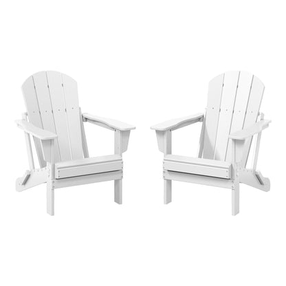 Chaises Adirondack pliantes d'extérieur Polytrends Laguna résistantes aux intempéries (lot de 2)
