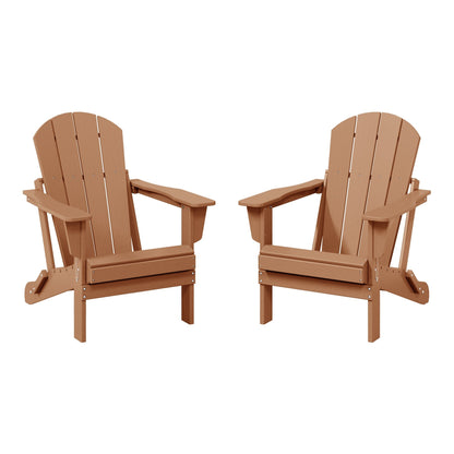 Chaises Adirondack pliantes d'extérieur Polytrends Laguna résistantes aux intempéries (lot de 2)
