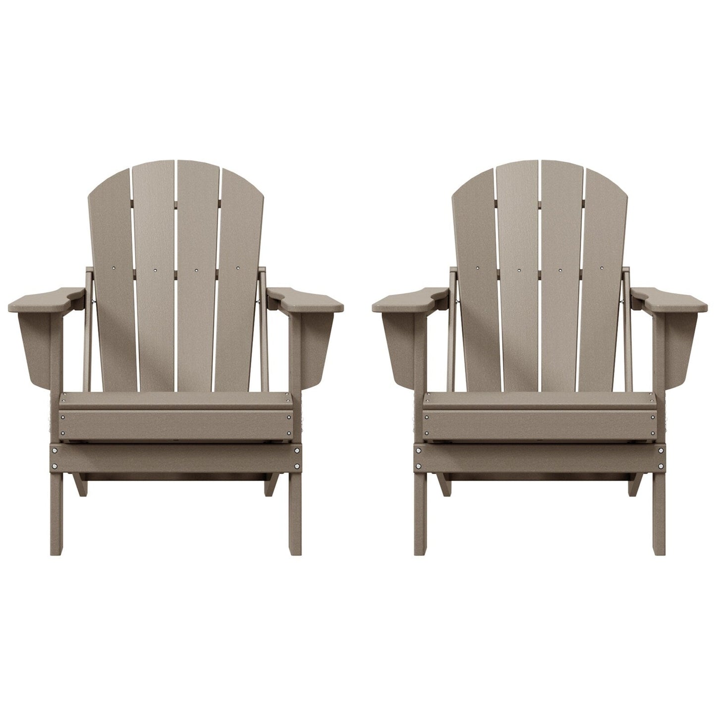 Chaises Adirondack pliantes d'extérieur Polytrends Laguna résistantes aux intempéries (lot de 2)