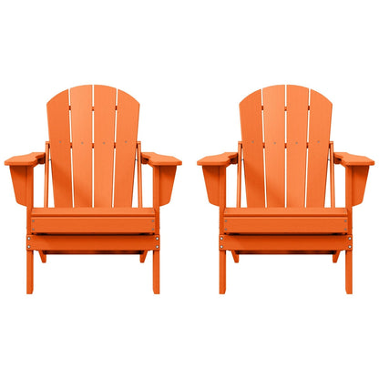 Chaises Adirondack pliantes d'extérieur Polytrends Laguna résistantes aux intempéries (lot de 2)