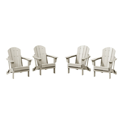 Chaises Adirondack pliantes d'extérieur Polytrends Laguna résistantes aux intempéries (ensemble de 4)