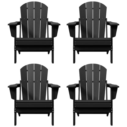 Chaises Adirondack pliantes d'extérieur Polytrends Laguna résistantes aux intempéries (ensemble de 4)