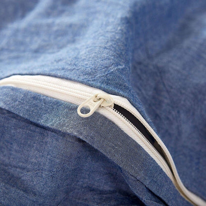 Ensemble de housse de couette réversible en coton à pompons