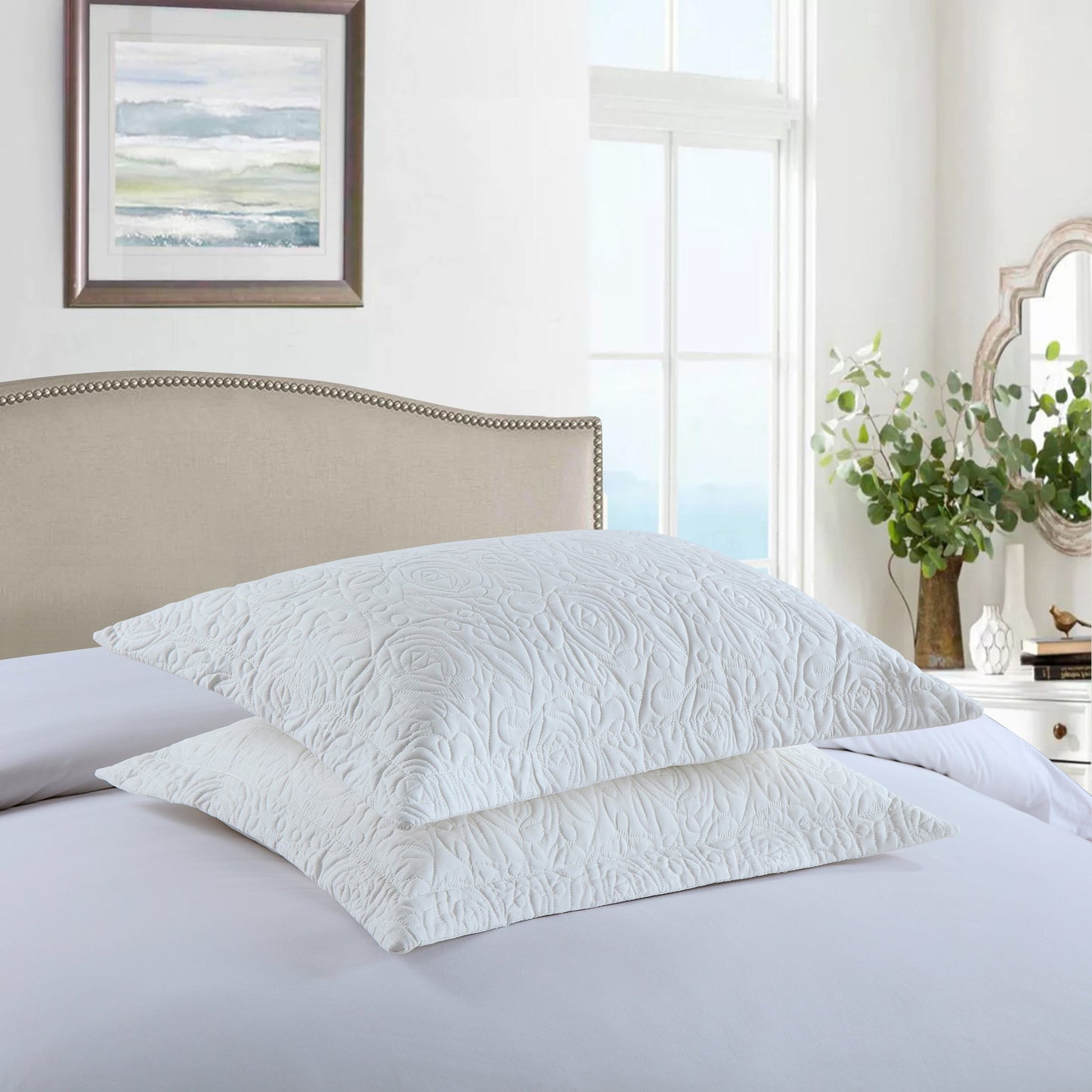 Taie d'oreiller brodée Porch &amp; Den Manor (lot de 2)