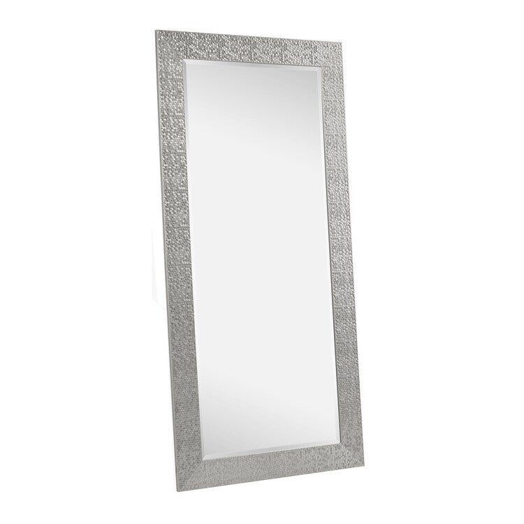 Miroir vertical pleine longueur haut de gamme à motif mosaïque - Sur pied, à incliner, autoportant - Miroir de dressing en pied