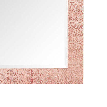 Miroir vertical pleine longueur haut de gamme à motif mosaïque - Sur pied, à incliner, autoportant - Miroir de dressing en pied