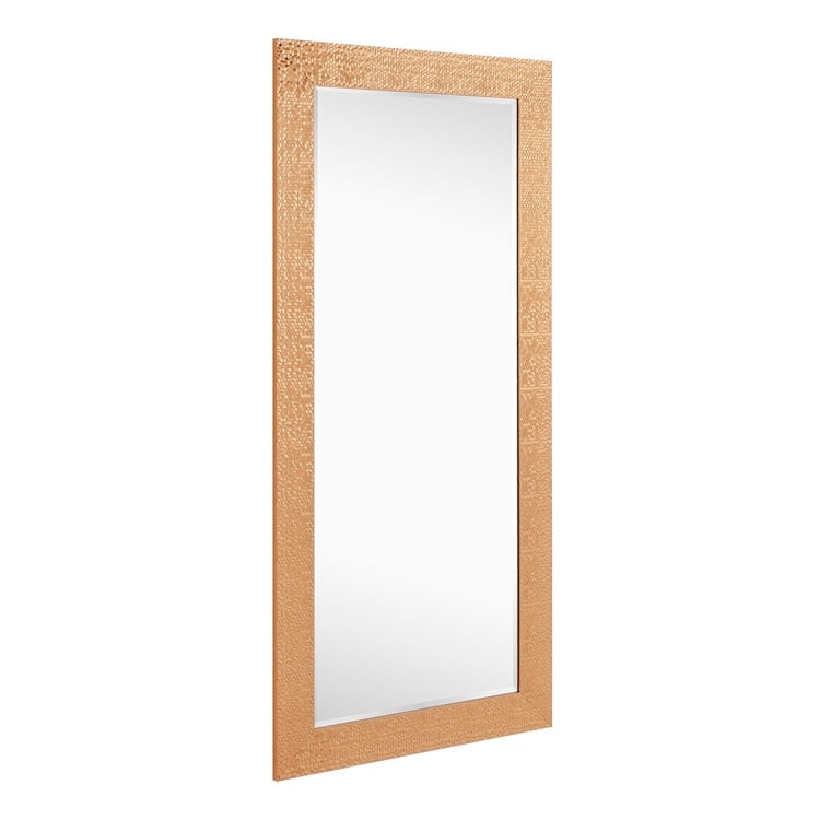 Miroir vertical pleine longueur haut de gamme à motif mosaïque - Sur pied, à incliner, autoportant - Miroir de dressing en pied