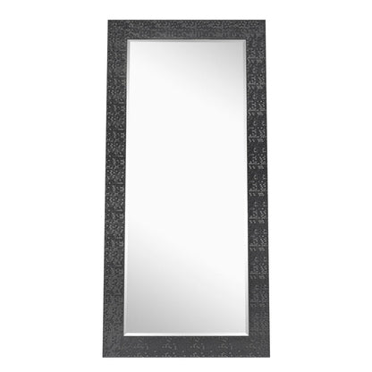 Miroir vertical pleine longueur haut de gamme à motif mosaïque - Sur pied, à incliner, autoportant - Miroir de dressing en pied