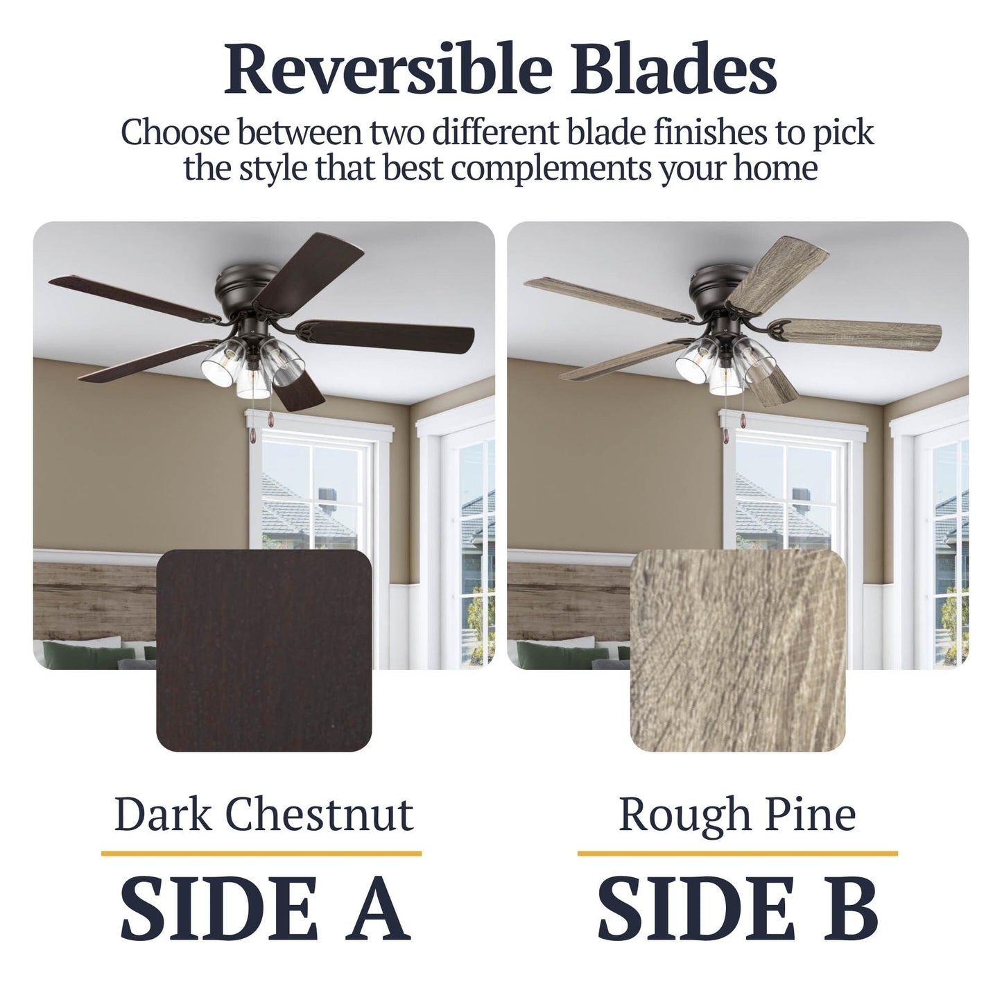 Ventilateur de plafond intérieur Prominence Home Renton style ferme traditionnelle