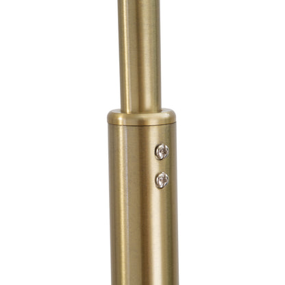 Lampadaire Q-Max 81 en acier, orientable et arqué, avec abat-jour extra large et base en marbre