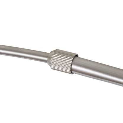 Lampadaire Q-Max 81 en acier, orientable et arqué, avec abat-jour extra large et base en marbre