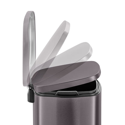 Qualiazero 13,2 gal + DEUX poubelles rectangulaires à pédale de 1,3 gal - Ensemble familial