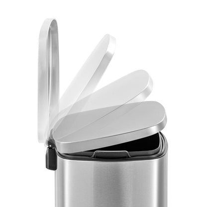 Qualiazero 13,2 gal + DEUX poubelles rectangulaires à pédale de 1,3 gal - Ensemble familial