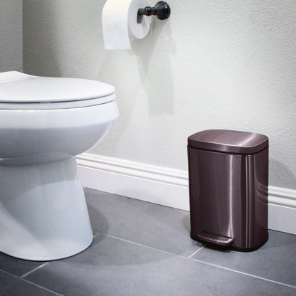 Qualiazero 13,2 gal + DEUX poubelles rectangulaires à pédale de 1,3 gal - Ensemble familial