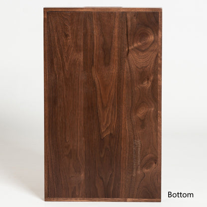 Plateau de service rectangulaire KINWELL en bois de noyer noir, style ottoman