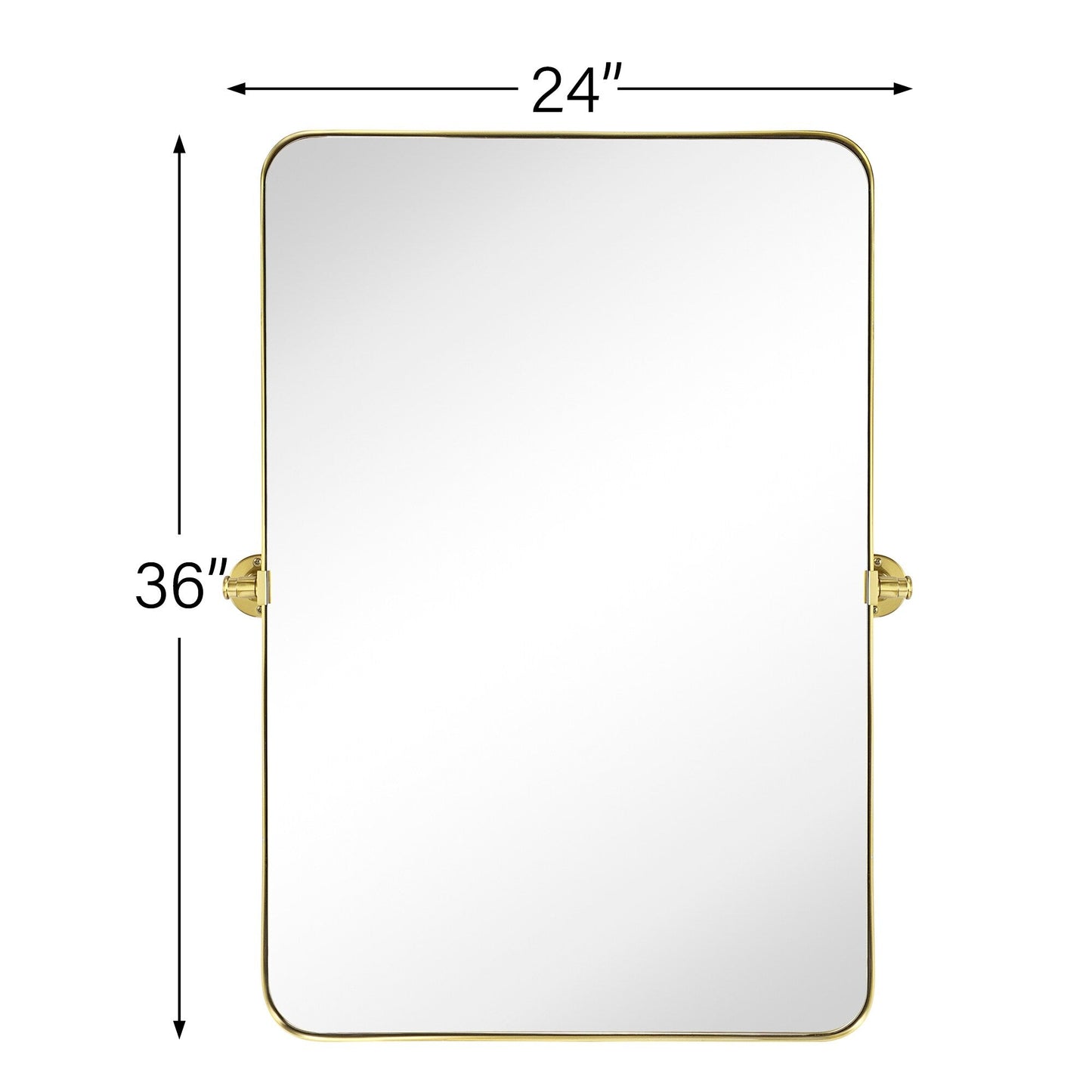 Miroir mural rectangulaire pivotant et inclinable en métal TEHOME Jonathan