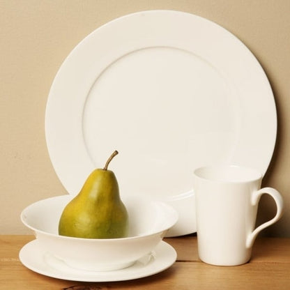 Service de table 16 pièces en porcelaine fine à bordure rouge vanille