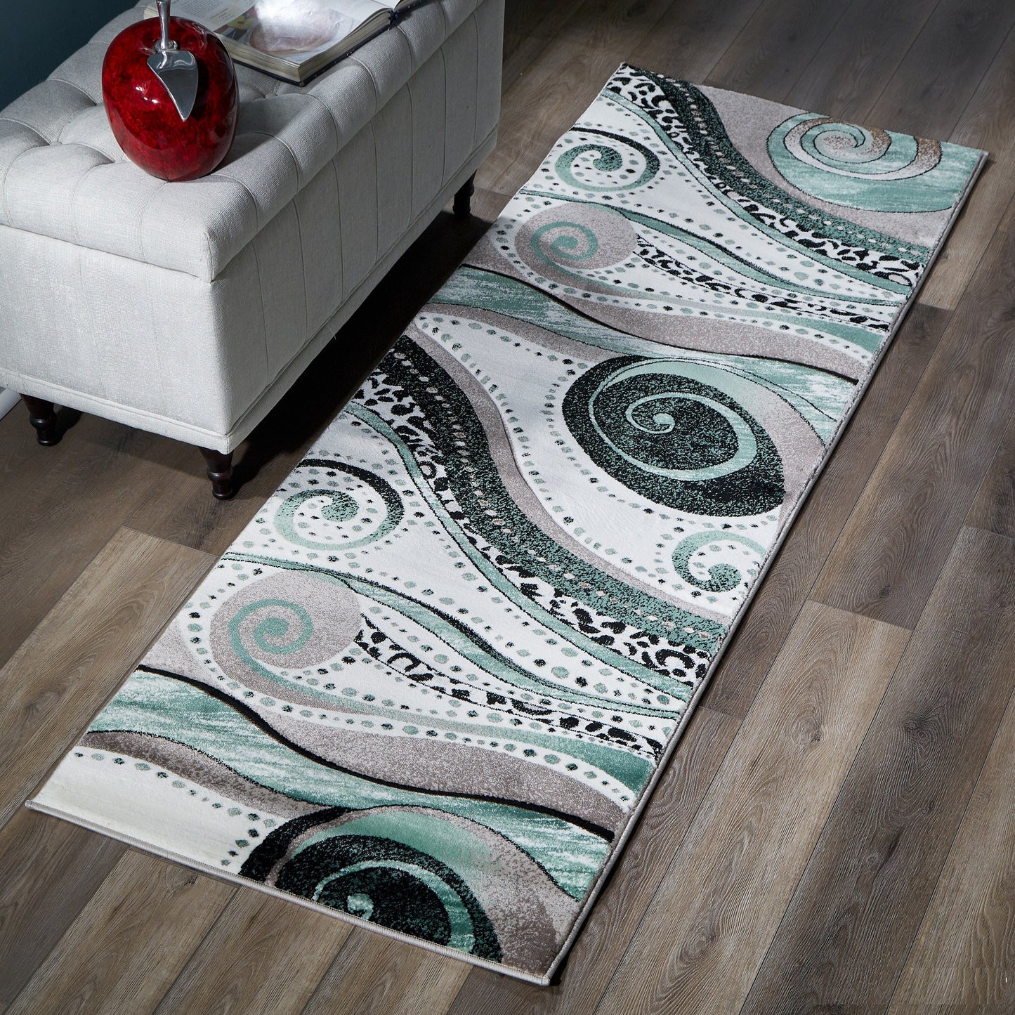 Tapis Rhodes Collection Abstract Swirl
