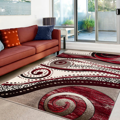 Tapis Rhodes Collection Abstract Swirl