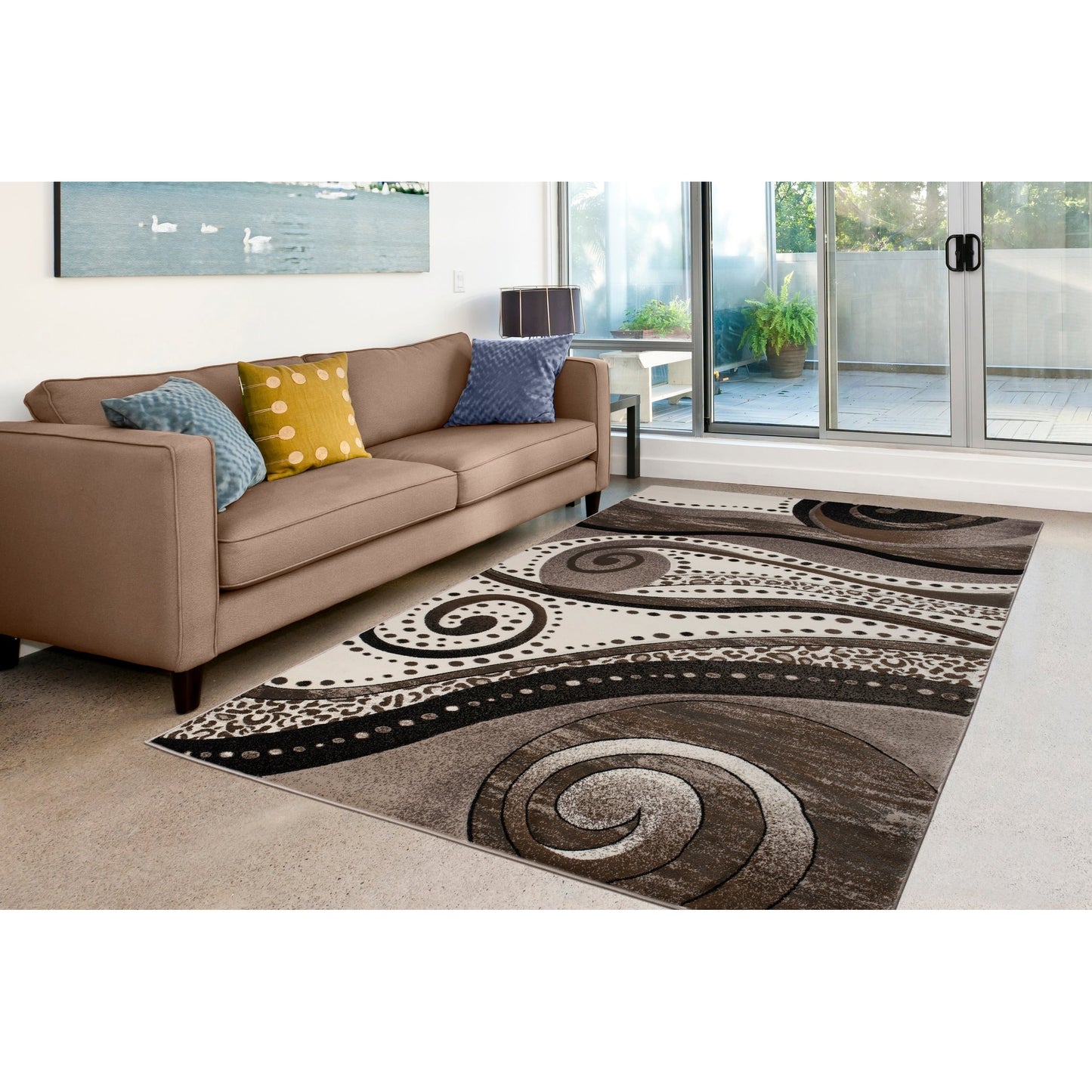 Tapis Rhodes Collection Abstract Swirl