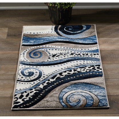 Tapis Rhodes Collection Abstract Swirl