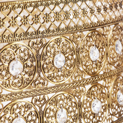 Lustre River of Goods Bryar en laiton et cristal, 3 lumières, 23,5 W - 23,5 x 23,5 x 61,5