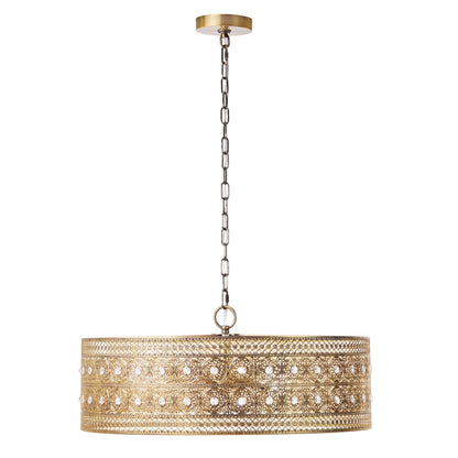 Lustre River of Goods Bryar en laiton et cristal, 3 lumières, 23,5 W - 23,5 x 23,5 x 61,5