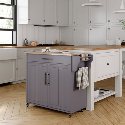 Îlot de cuisine mobile avec armoire de rangement