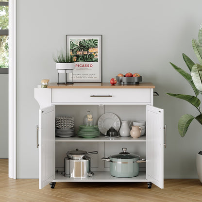 Îlot de cuisine mobile avec armoire de rangement