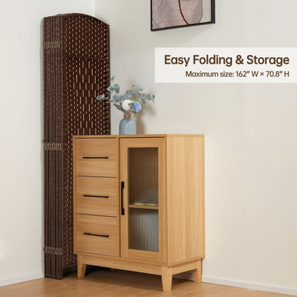 Paravent pliable autoportant en fibre tissée de 1,83 m de haut