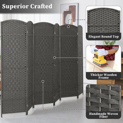 Paravent pliable autoportant en fibre tissée de 1,83 m de haut