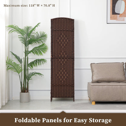 Paravent pliable autoportant en fibre tissée de 1,83 m de haut