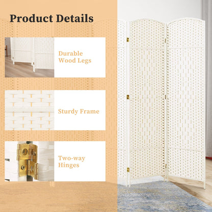 Paravent pliable autoportant en fibre tissée de 1,83 m de haut