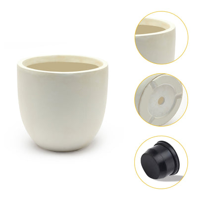 Pot de fleurs conique rond en oxyde de magnésium (MgO), pour intérieur et extérieur