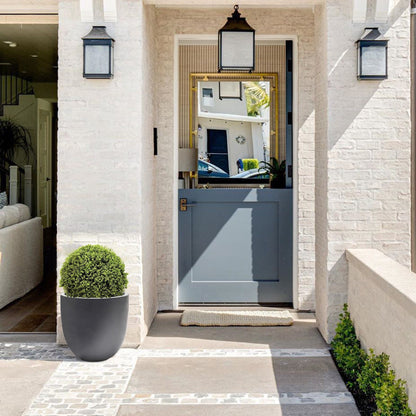 Pot de fleurs conique rond en oxyde de magnésium (MgO), pour intérieur et extérieur