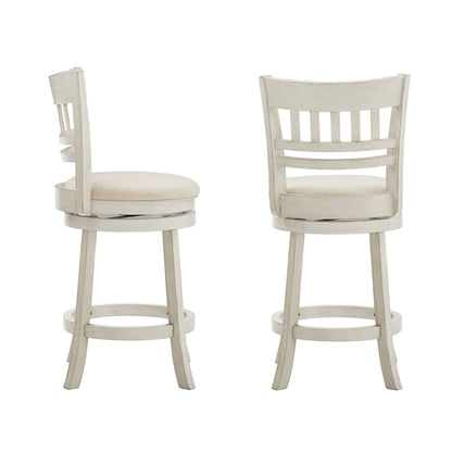 Tabouret de bar pivotant Rovinj à dossier ajouré 24H