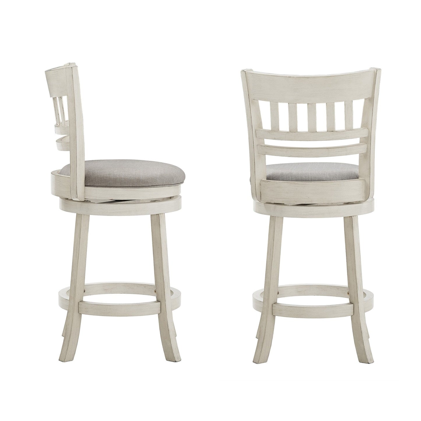 Tabouret de bar pivotant Rovinj à dossier ajouré 24H