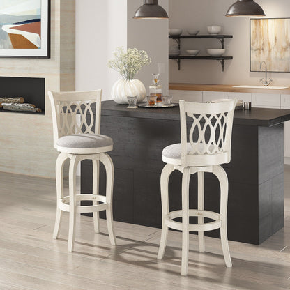 Tabouret de bar pivotant à dossier ajouré Rovinj