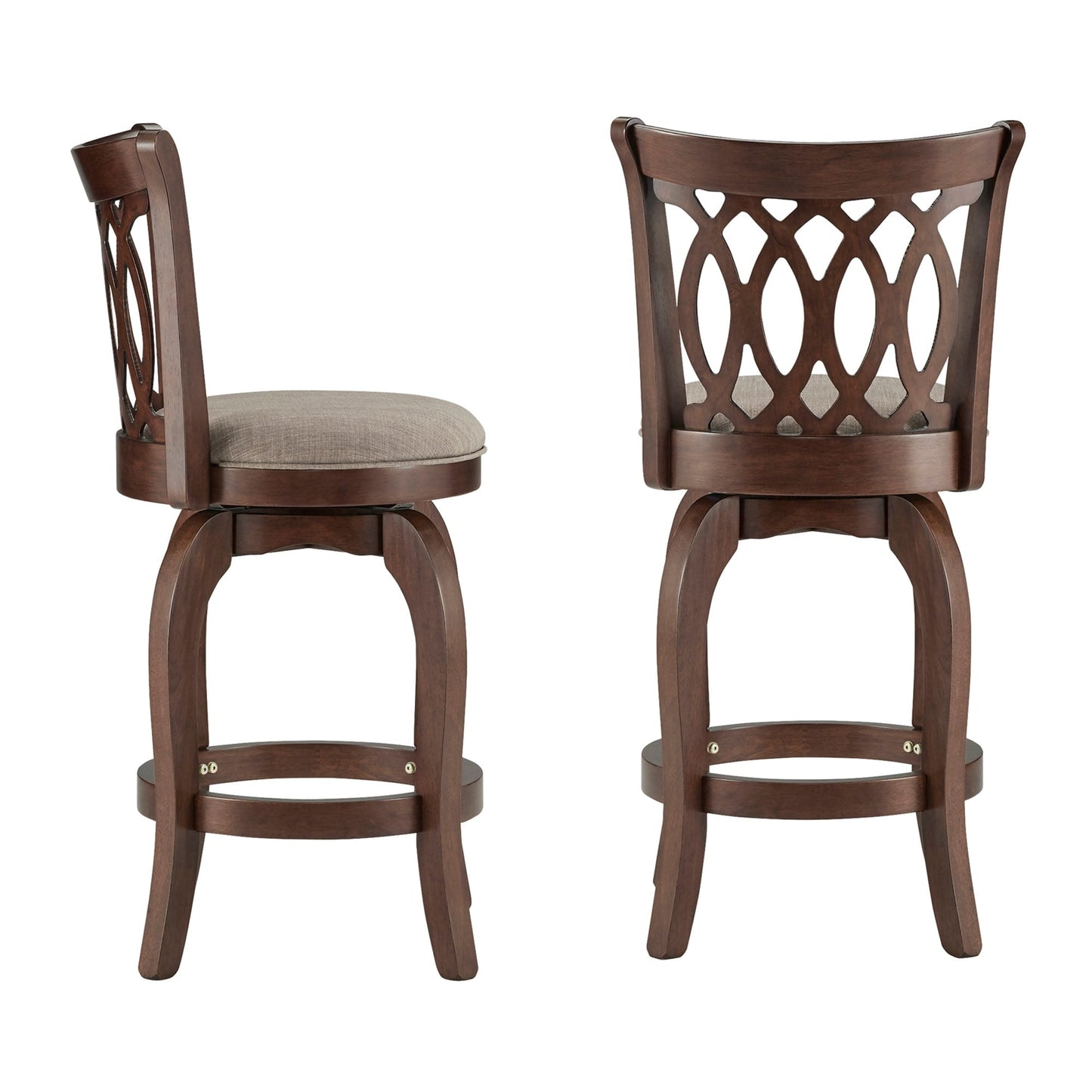 Tabouret de bar pivotant à dossier ajouré Rovinj