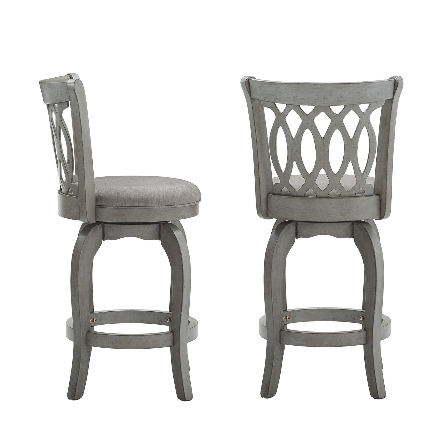 Tabouret de bar pivotant à dossier ajouré Rovinj