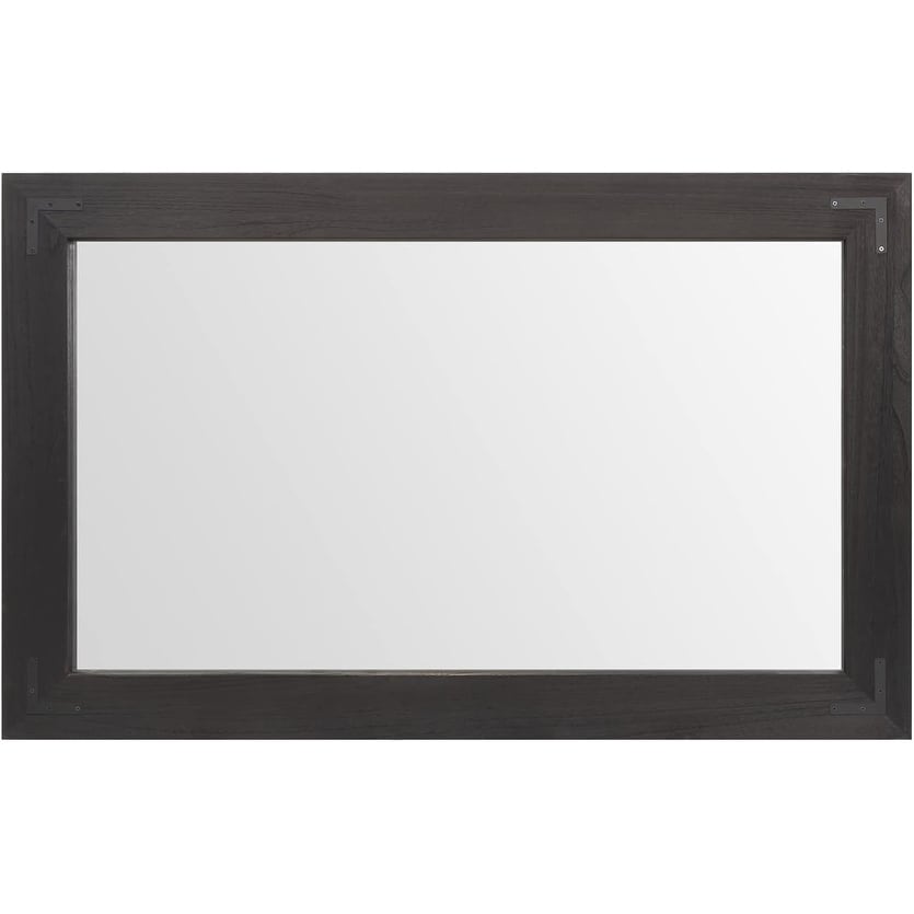 Miroir mural rustique à cadre en bois, miroir de salle de bain en bois naturel