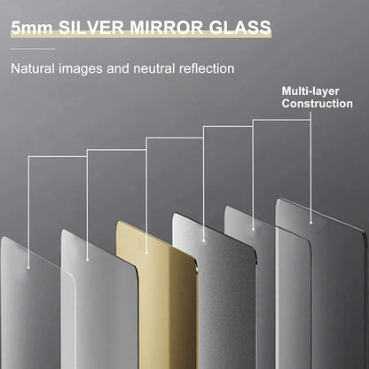 Miroir mural rustique à cadre en bois, miroir de salle de bain en bois naturel