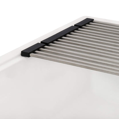 Évier de buanderie encastré Ruvati epiRock Workstation 25 pouces, blanc chaud - RVG2321WB