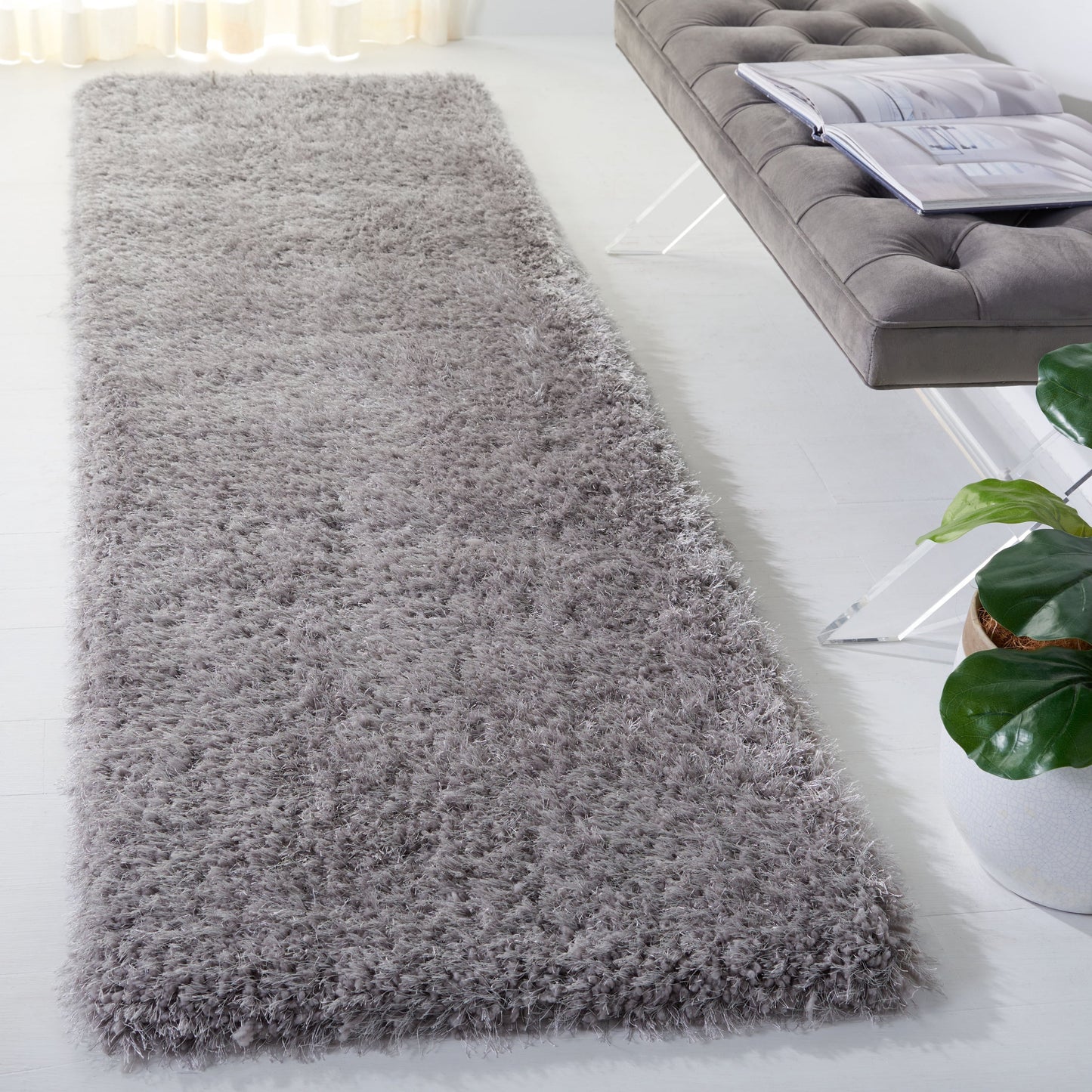 Tapis SAFAVIEH Bahija Rudina Luxe Shaggy de 7,6 cm d'épaisseur