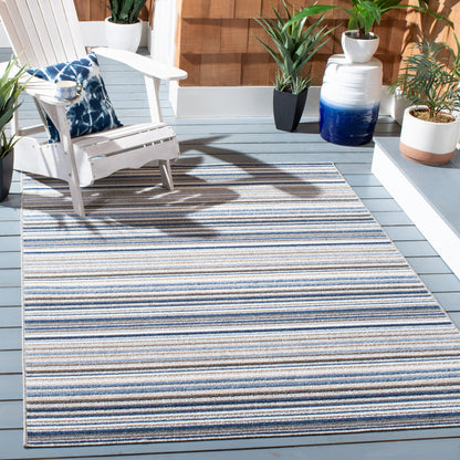 Tapis de patio imperméable à rayures SAFAVIEH Cabana Gafia pour intérieur/extérieur