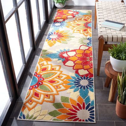 Tapis de patio imperméable à motif floral SAFAVIEH Cabana Ingke pour intérieur/extérieur