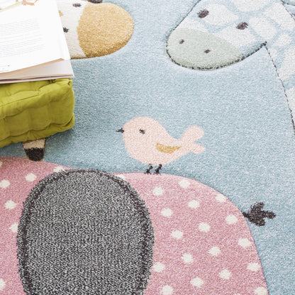 Tapis d'éveil SAFAVIEH Carousel Kids Miharu à motifs animaux