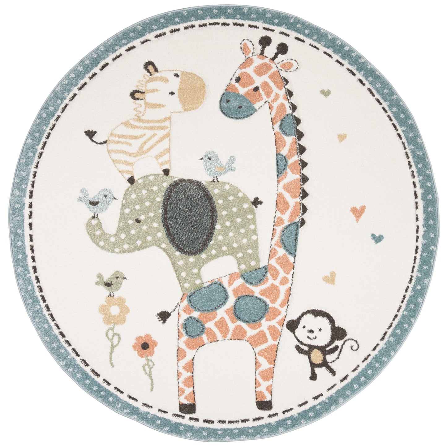 Tapis d'éveil SAFAVIEH Carousel Kids Miharu à motifs animaux