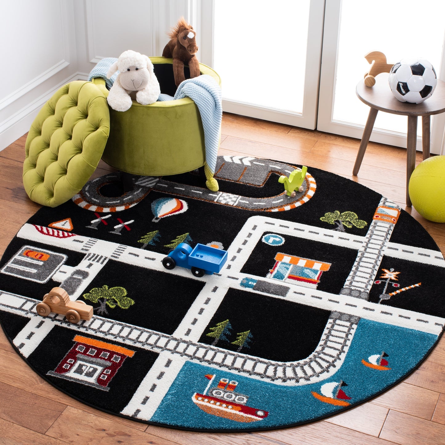 Tapis de route pour enfants SAFAVIEH Carousel Kids Riemy Neighborhood